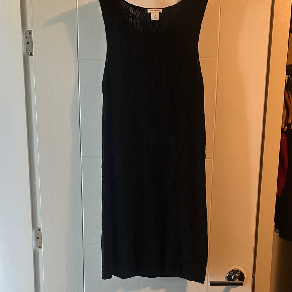 NWOT Club Monaco Black Textured Midi Dress